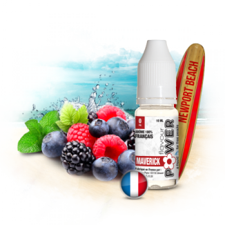E-liquide Maverick 50/50 PG/VG Flavour Power, est un mélange fruité et rafraichissant des Fruits Rouges et de la Menthe.