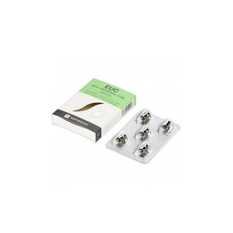 Boîte de 5 résistances EUC Traditional - VAPORESSO - Veco Tank, Veco Tank Plus, VM Tank 22, VM Tank 25 et VM Solo 22