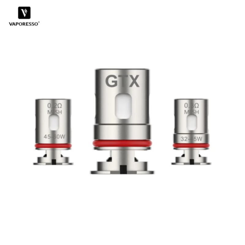 Boîte de 5 résistances GTX - Vaporesso - Target PM80, Target PM80 SE, GTX 18, GTX 22, Xiron et Luxe PM40